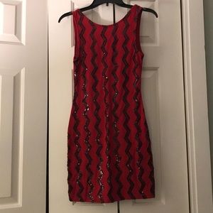 Low back sequined party dress. Size small